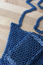 Electric Blue Chainmail Bag