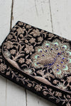 Embroidered Peacock Pouch