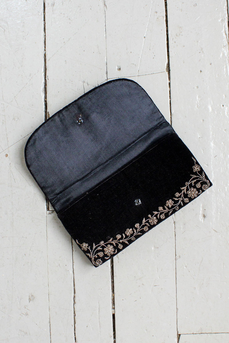 Embroidered Peacock Pouch