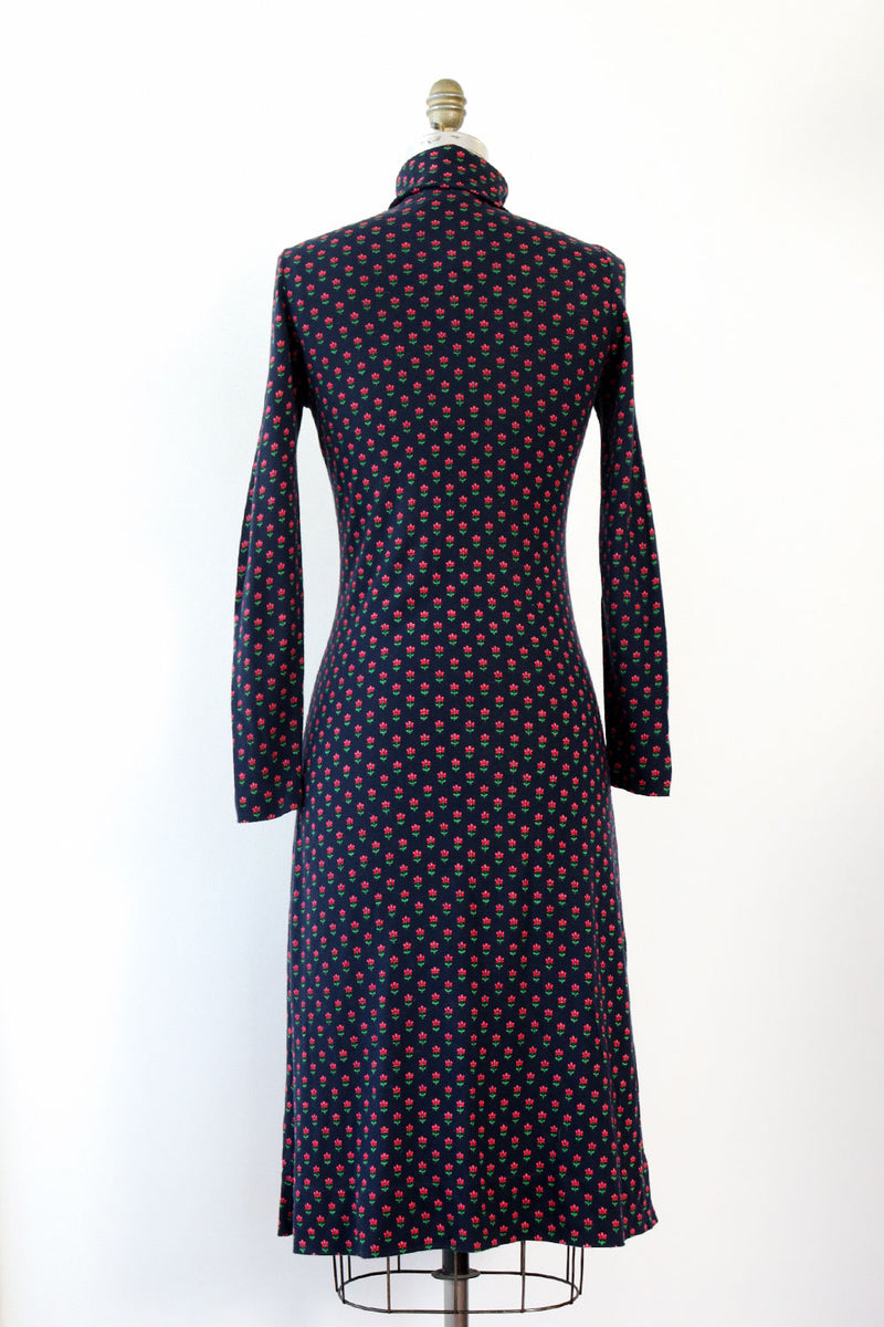 DVF Ditsy Flower Turtleneck Dress