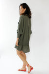 Olive Slouch Pool Dress