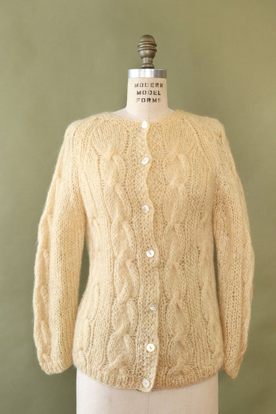 Italian Mohair Vanilla Cardigan XS-M – OMNIA