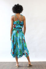 Diane Freis Silk Velvet Aquarian Dress S/M