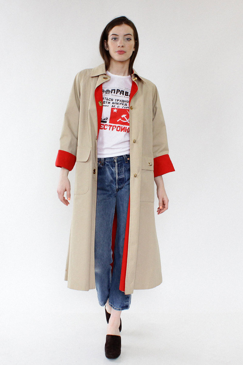 Bonnie Cashin Contrast Tent Trench M/L