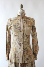 Roberto Cavalli Suede Floral 2 pc Set XS/S