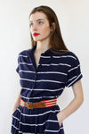 Navy Stripe Romper