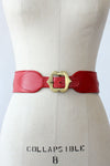 Ruby Leather Brass Medallion Waist Belt