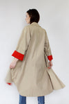 Bonnie Cashin Contrast Tent Trench M/L