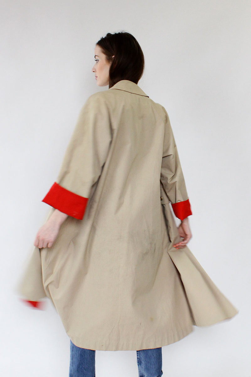 Bonnie Cashin Contrast Tent Trench M/L