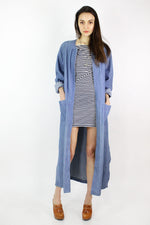 Denim Duster Coat L