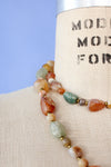 Polished Earthtone Stone Necklace