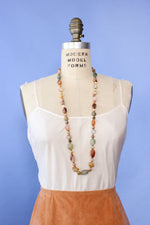 Polished Earthtone Stone Necklace