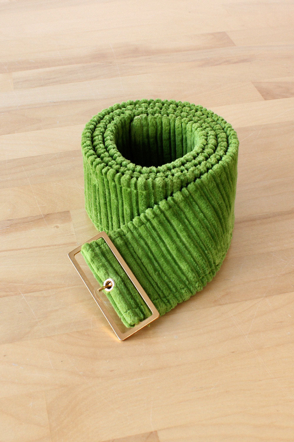 Lime Corduroy Belt