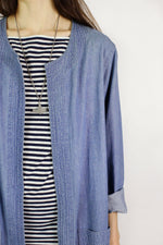 Denim Duster Coat L