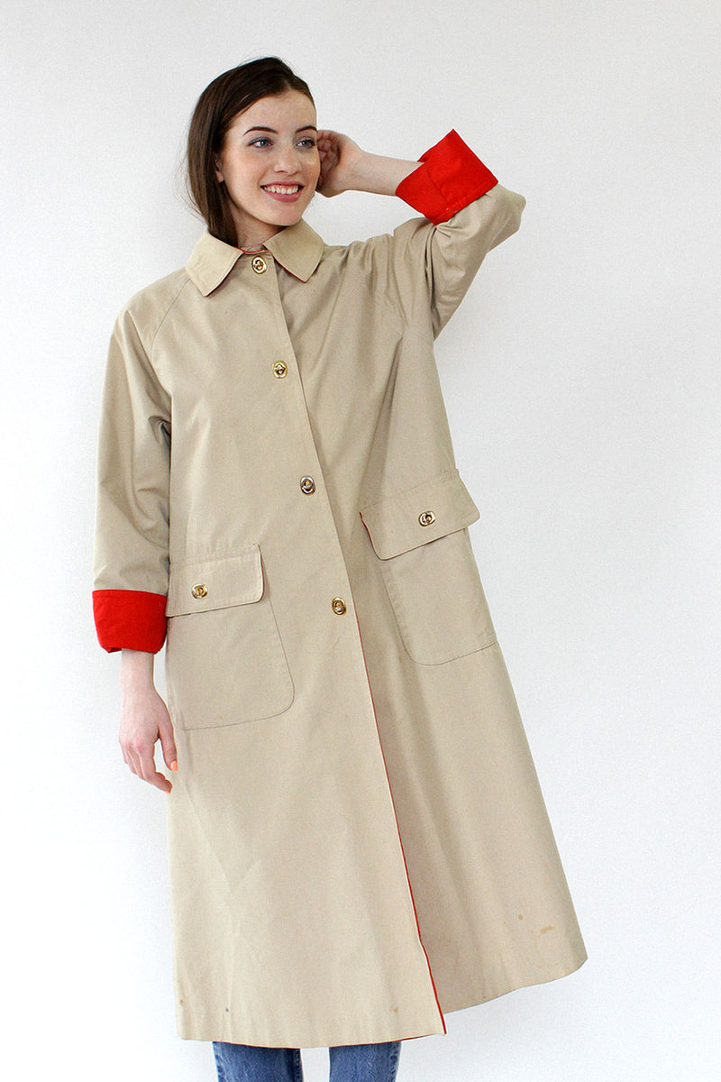 Bonnie Cashin Contrast Tent Trench M/L