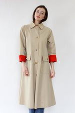 Bonnie Cashin Contrast Tent Trench M/L