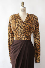 Chetta Leopard Knit Dress L