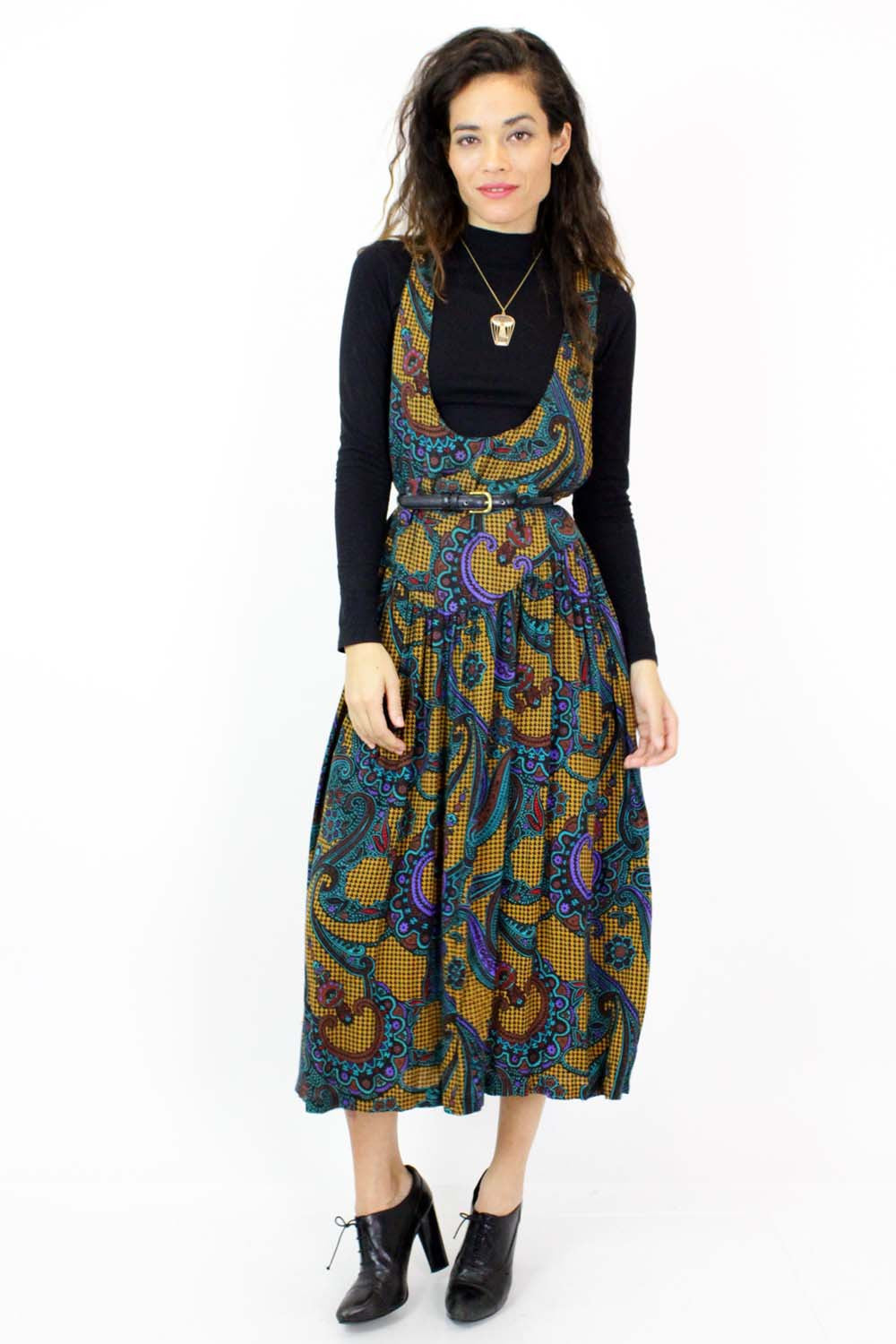 vintage paisley dress