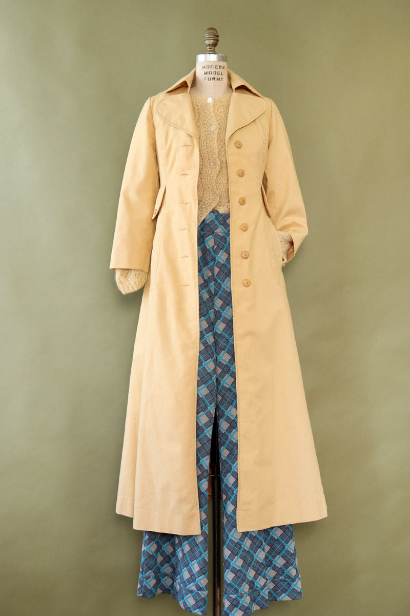 Butterscotch Seventies Fitted Maxi Trench XS