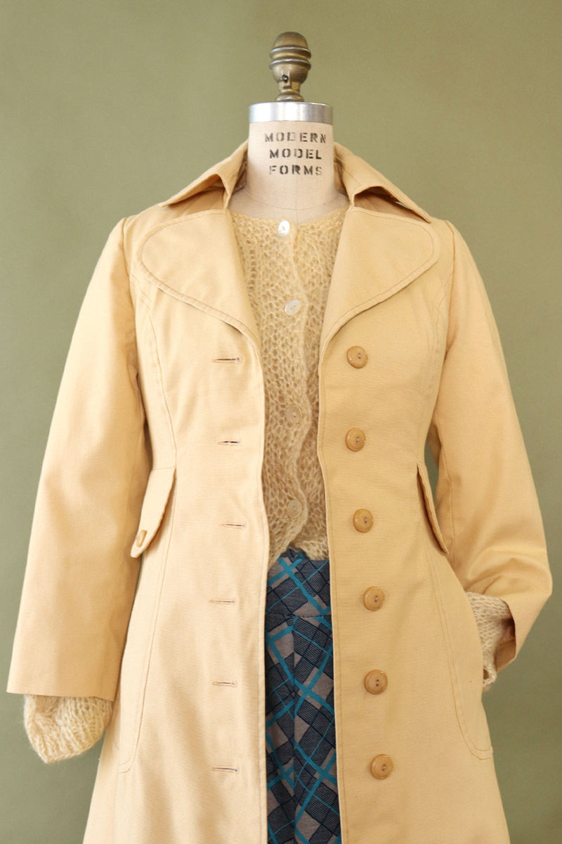 Butterscotch Seventies Fitted Maxi Trench XS