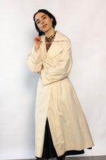 Ivory Wool Wrap Trench S/M