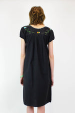 Mexican Embroidered Smock Dress S