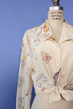 Carroll Hand Painted Silk Blouse S-L