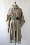 Oatmeal Wool Cape OS