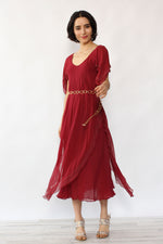 St. Simon Chiffon Drape Dress XS-M