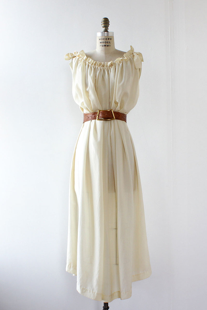 Konya Silk Drape Dress