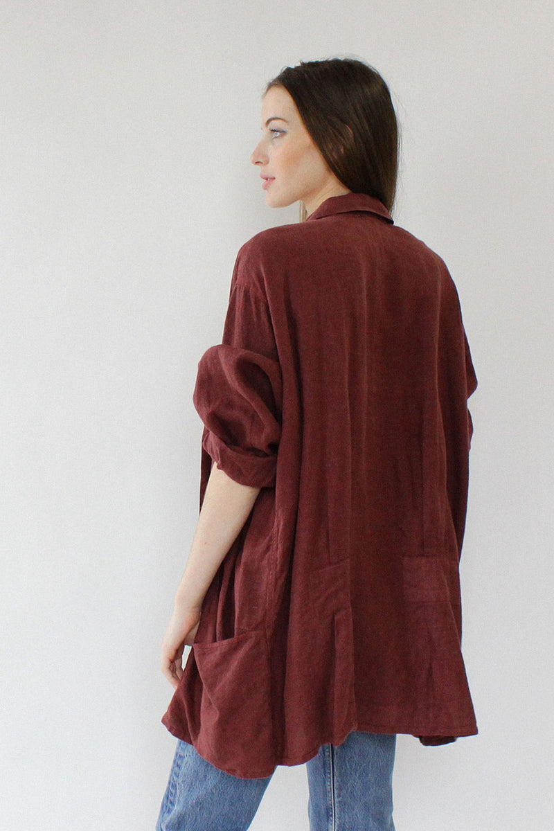 Flax Mulberry Linen Jacket OS