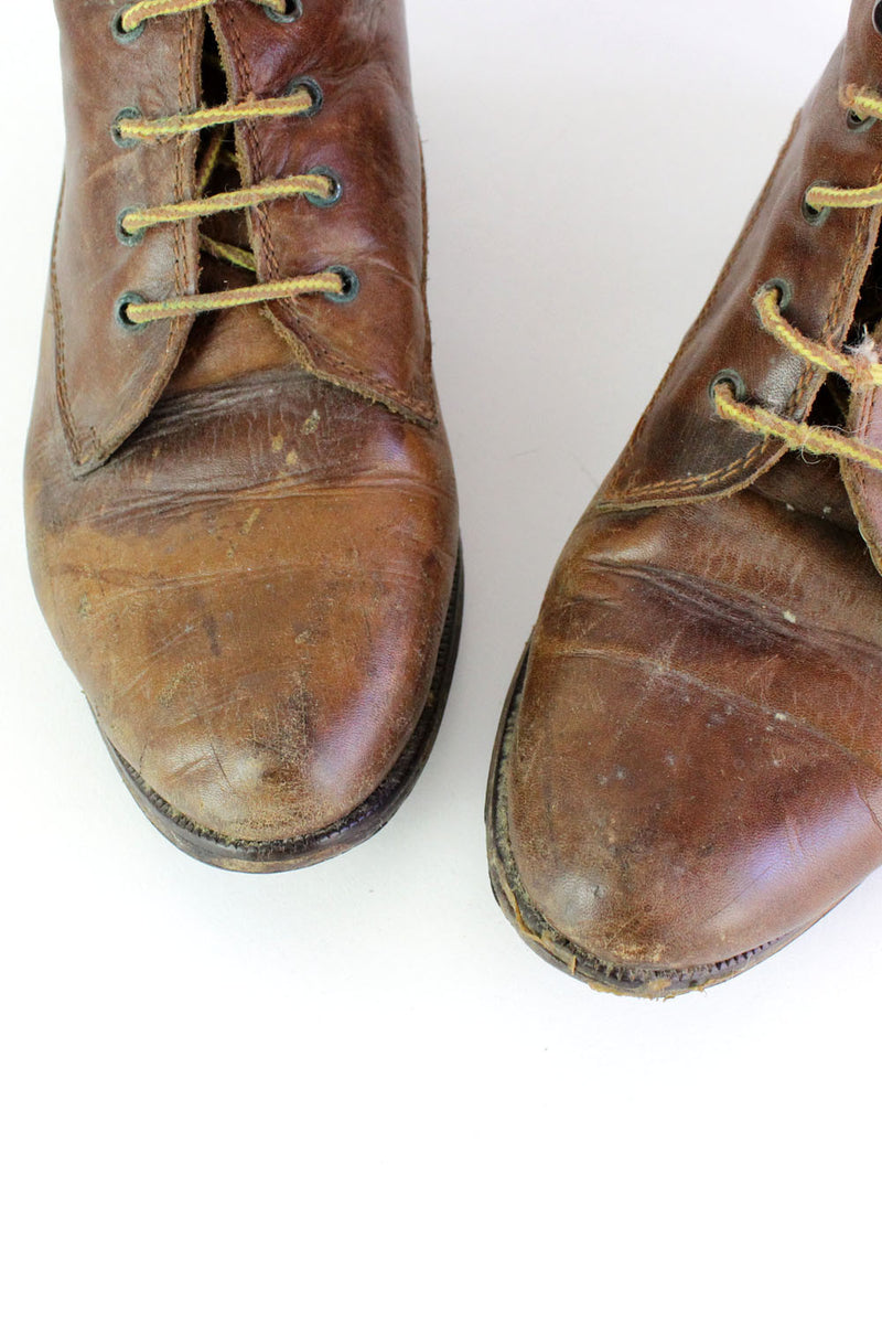 Lace Up Leather Boots 8