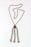 Triple Tassel Long Pendant Necklace