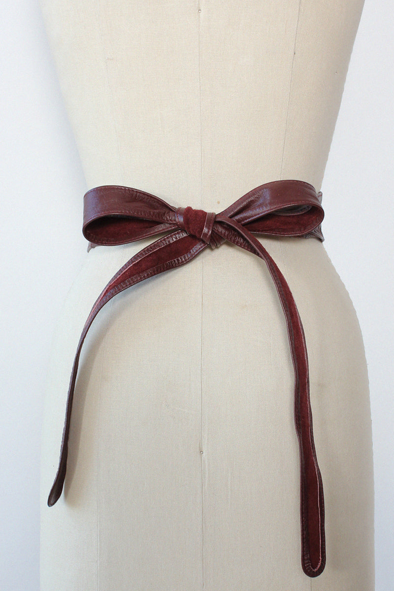 Sangria Leather Wrap Belt