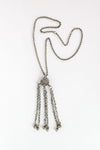 Triple Tassel Long Pendant Necklace