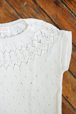 Cream Pointelle Top