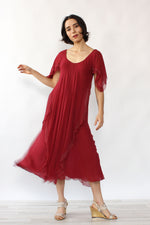 St. Simon Chiffon Drape Dress XS-M