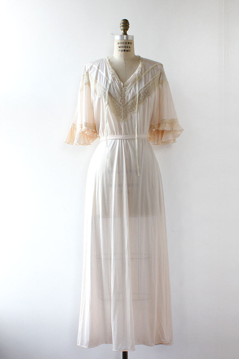Pale Pink Pleated Nightgown