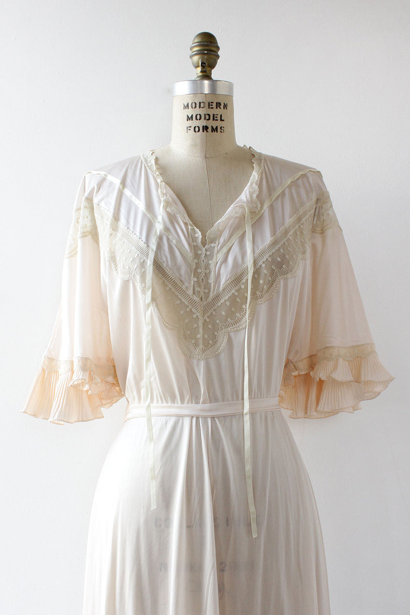 Pale Pink Pleated Nightgown