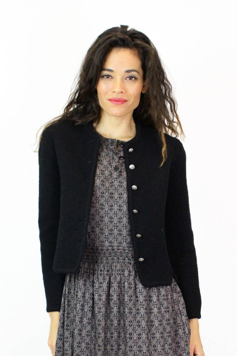 Boiled Wool Crop Jacket M