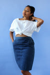 Crisp White Lace Trim Top M/L