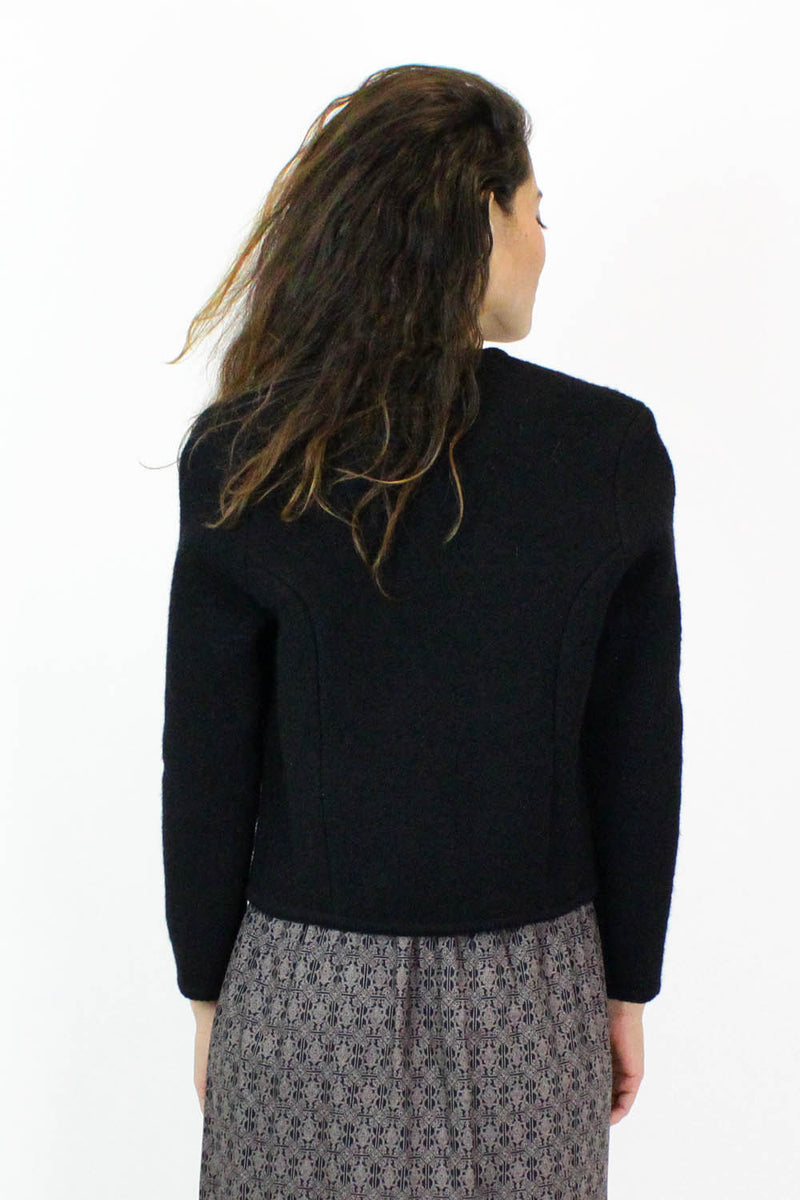 Boiled Wool Crop Jacket M