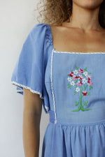 Embroidered Bouquet Maxi Dress S/M
