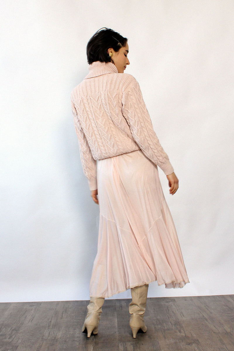 Ballet Pink Flared Slip Skirt S/M