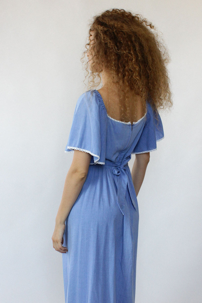 Embroidered Bouquet Maxi Dress S/M