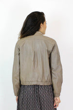 cropped leather jacket
