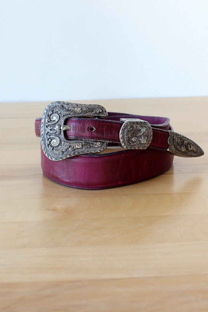 Justin Purple Western Belt XS-M