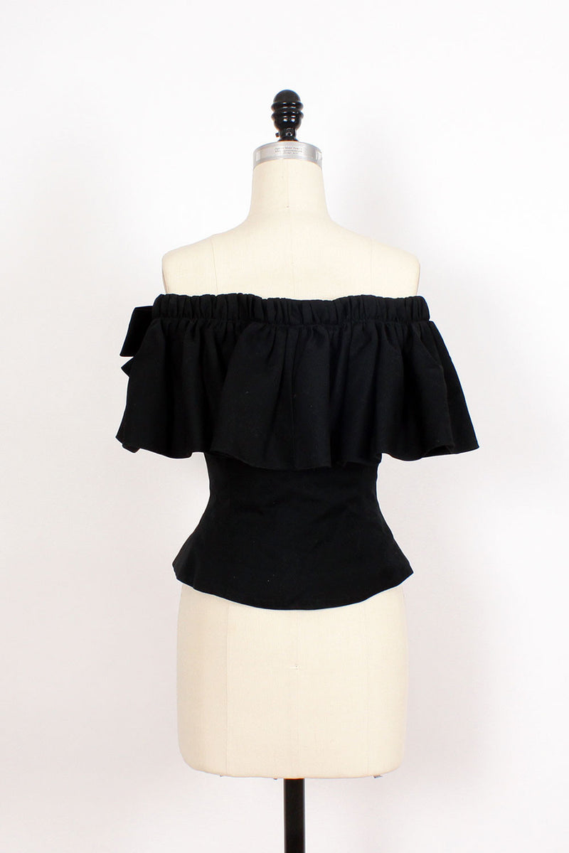 Ruffle & Bow Off Shoulder Top XS/S