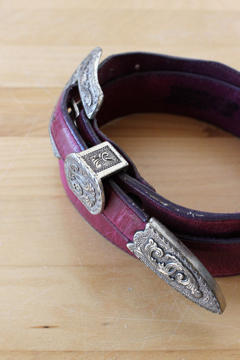 Justin Purple Western Belt XS-M