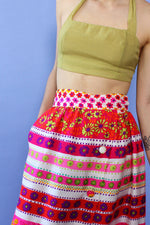 Saks Light Bright Floral Skirt XS